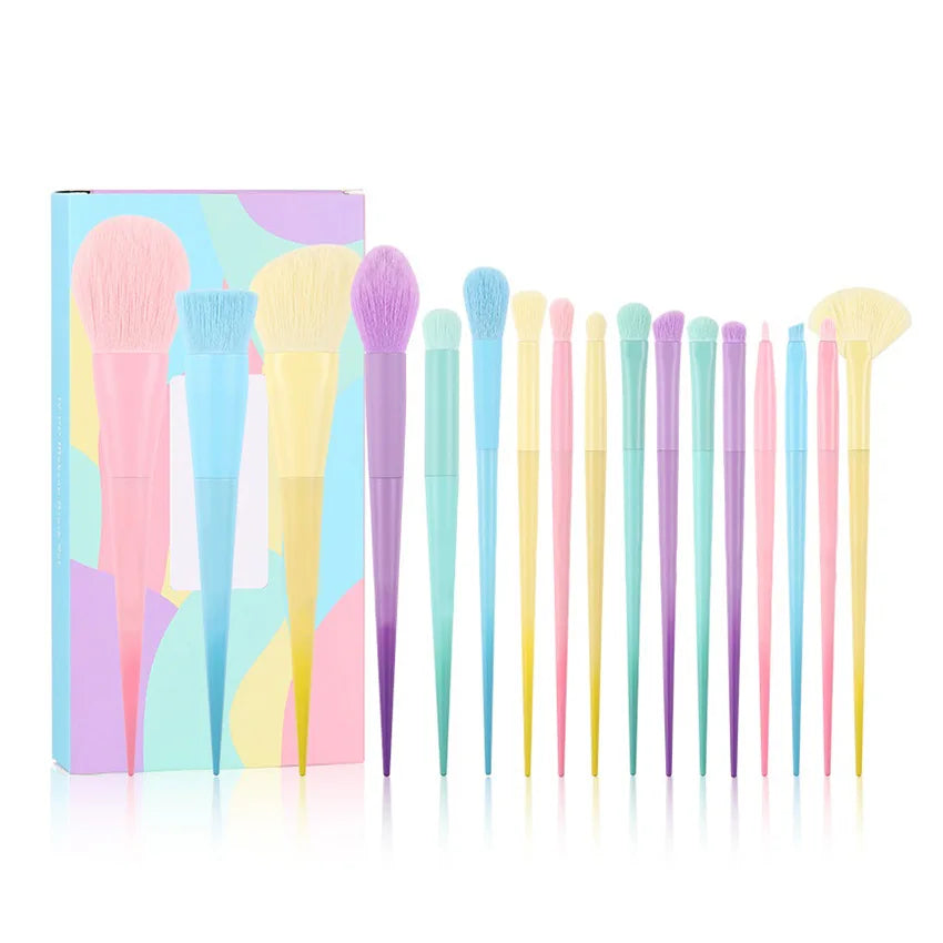 17 Color Multi-Color Makeup Brushes
