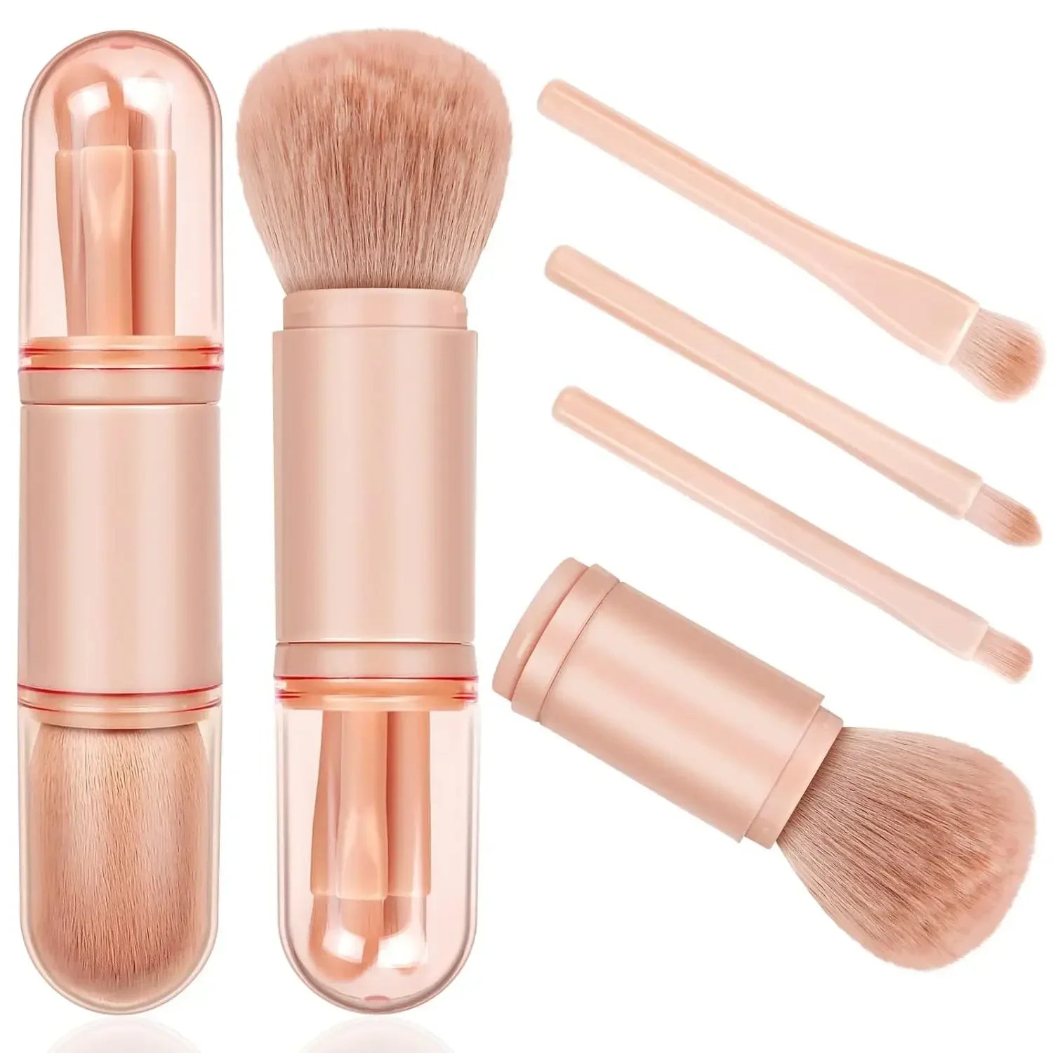 Multifunctional Portable 4 in 1 Makeup Brush Set