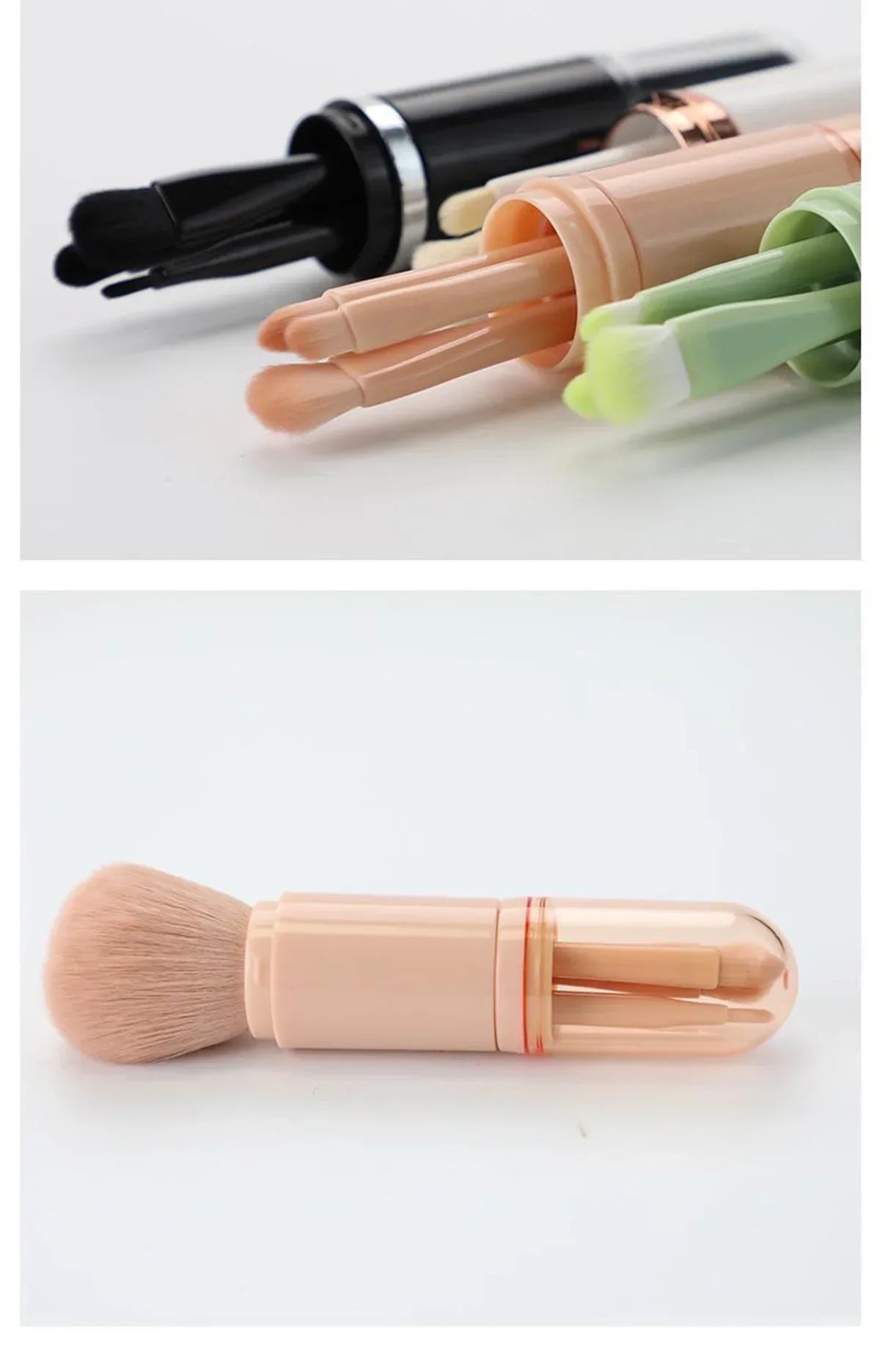 Multifunctional Portable 4 in 1 Makeup Brush Set