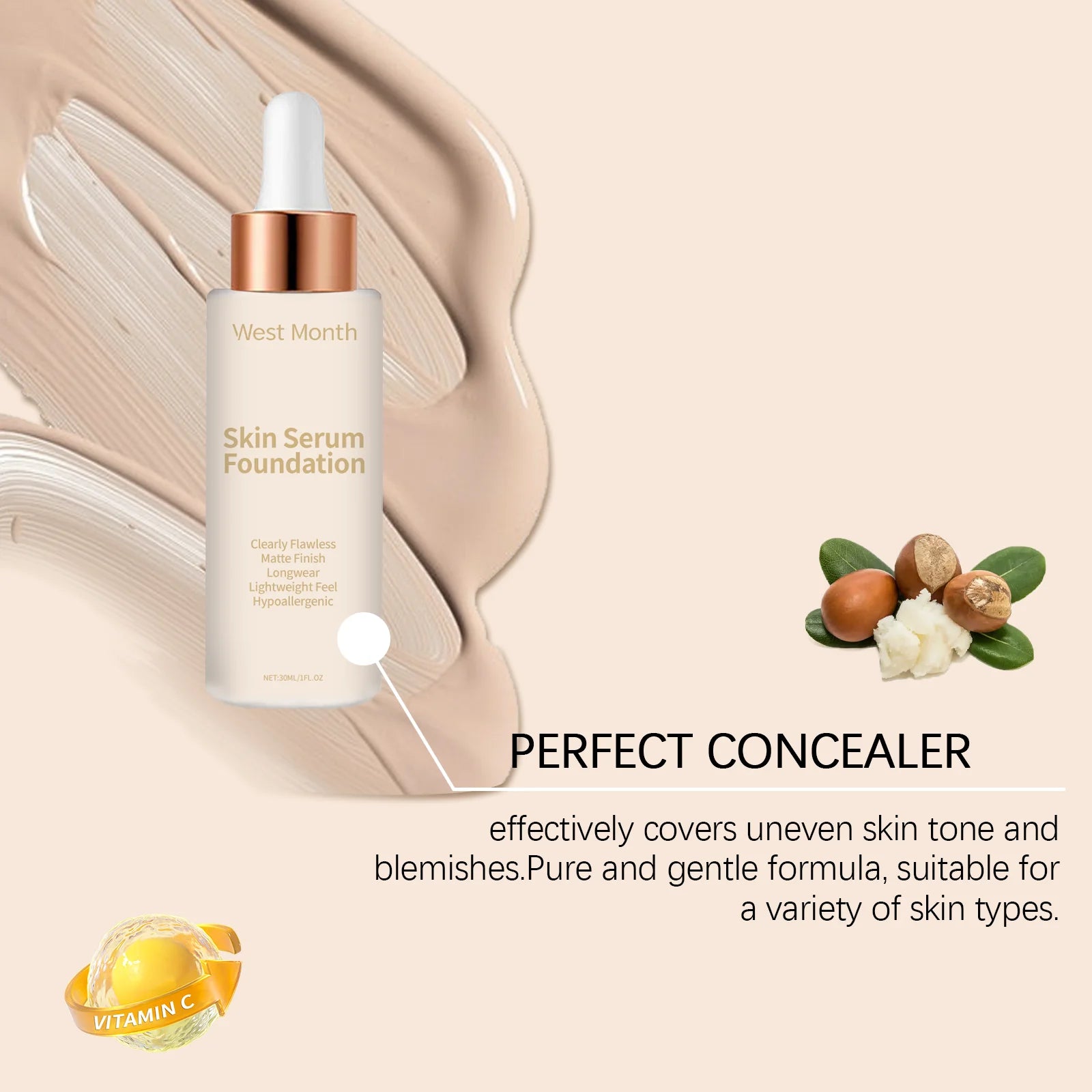 Liquid Foundation Even Skin Tone Cover