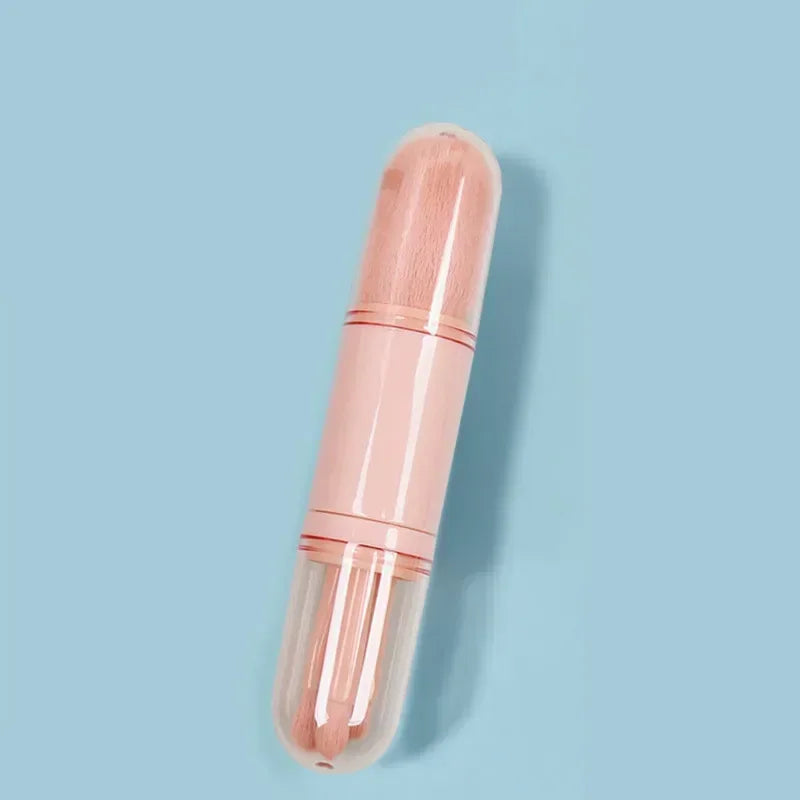 Multifunctional Portable 4 in 1 Makeup Brush Set